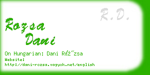 rozsa dani business card